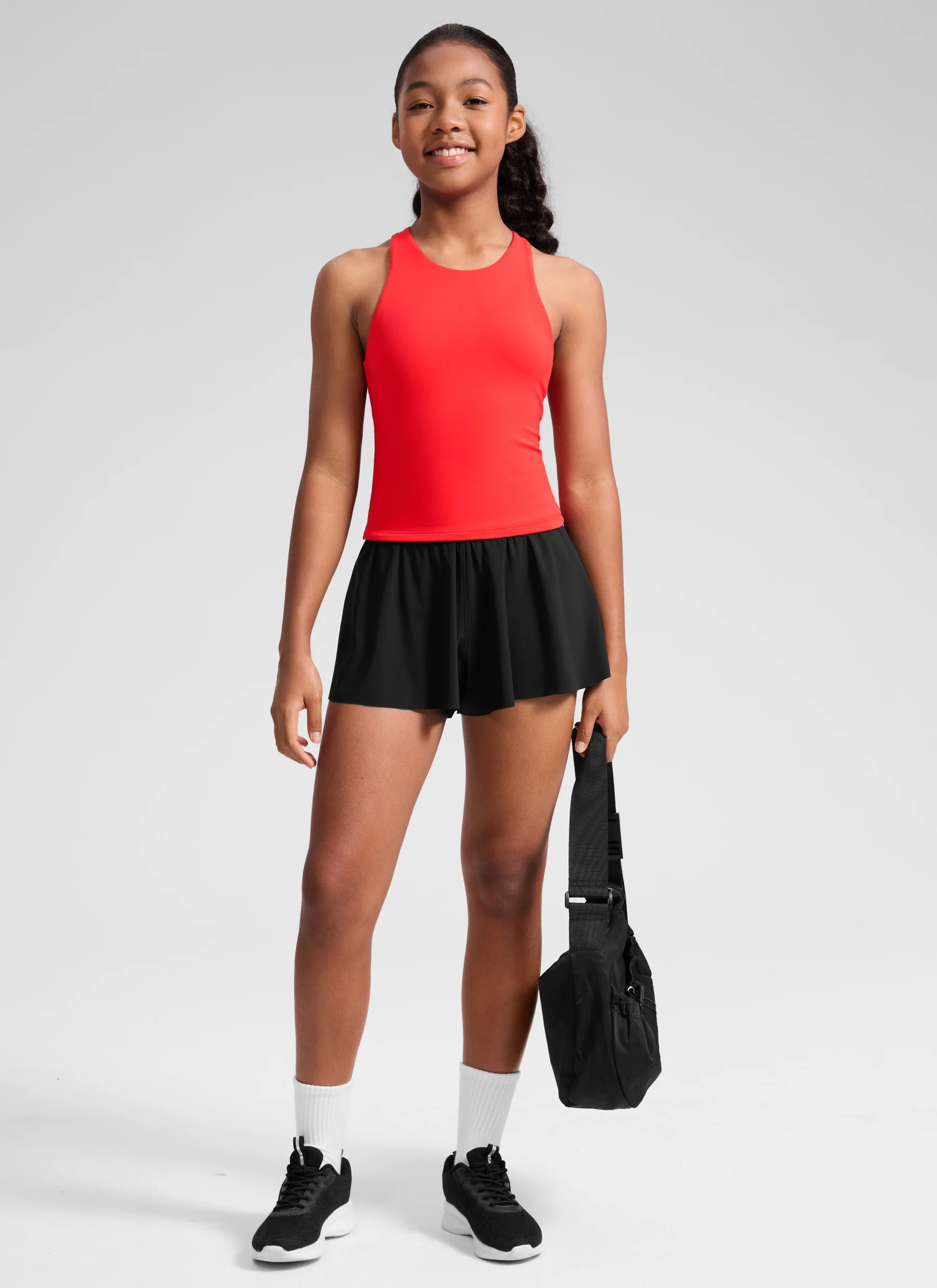 Butterluxe Girls Double Lined Racerback Tank Tops Waist Length - Image 3