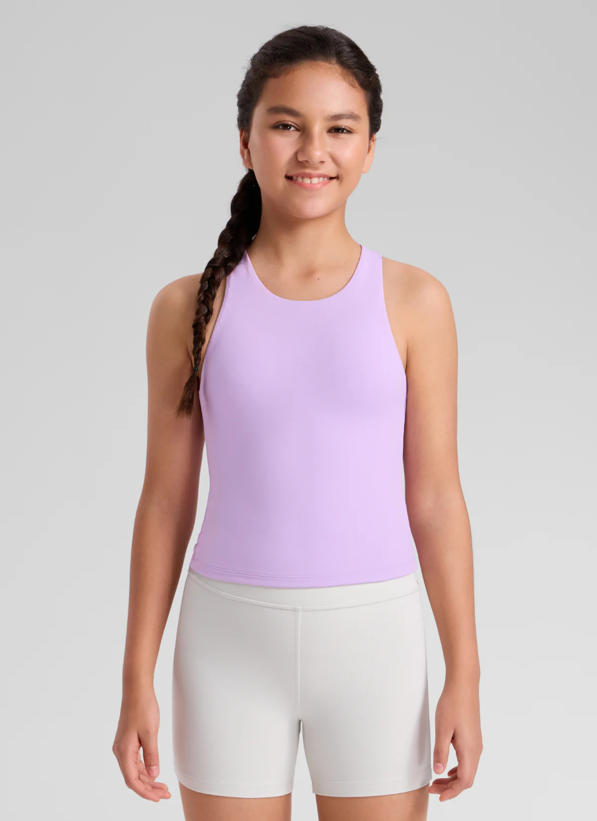 Butterluxe Girls Double Lined Racerback Tank Tops Waist Length - Image 33