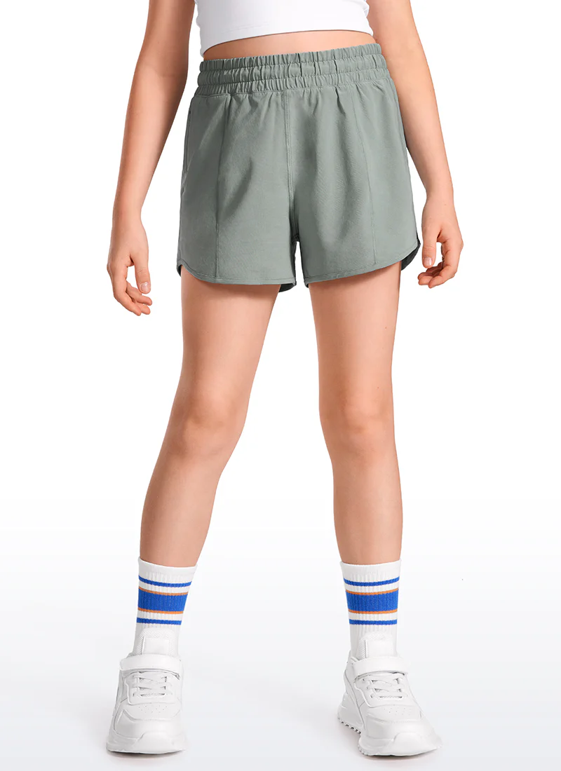 Feathery-Fit Soft Girls Mesh Liner Shorts with Zip Pockets - Image 23