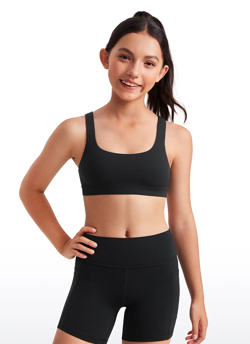 Butterluxe Girls Scoop Neck Sport Bra U Back - Image 10