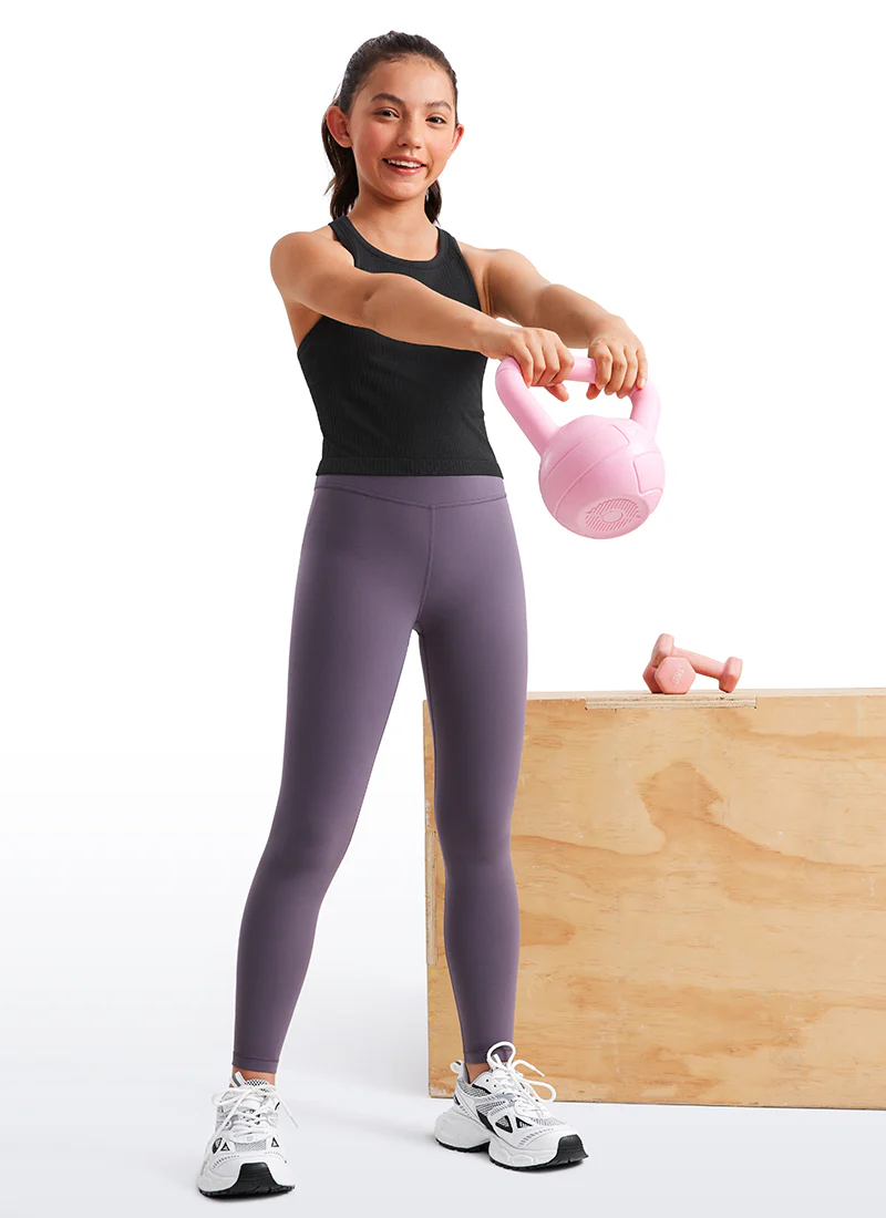 Girls Seamless Ribbed Scoop Neck Tank Racerback - Image 8