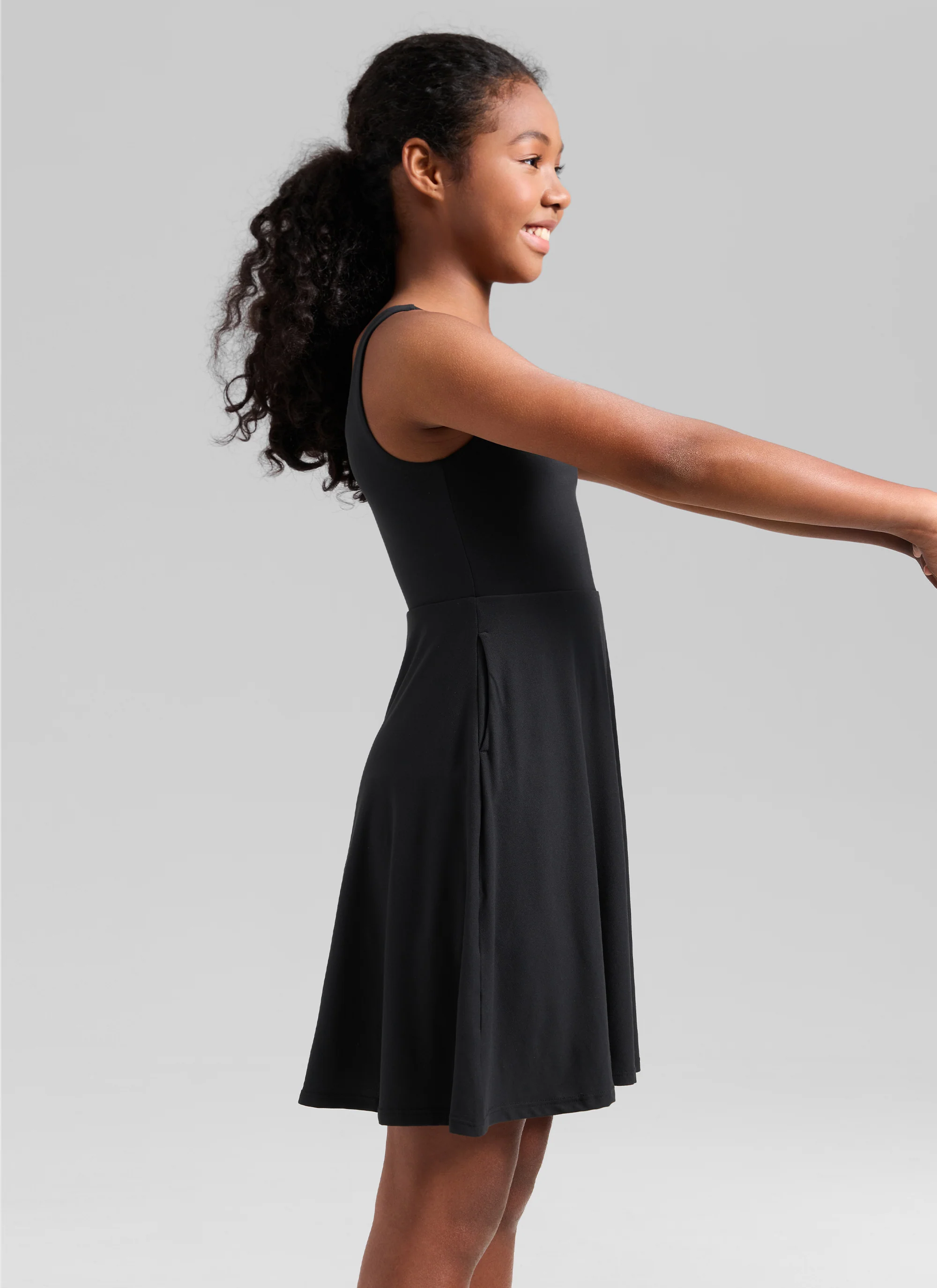 Girls Cloudweight Double Lined Pocket Midi Dress - Image 20