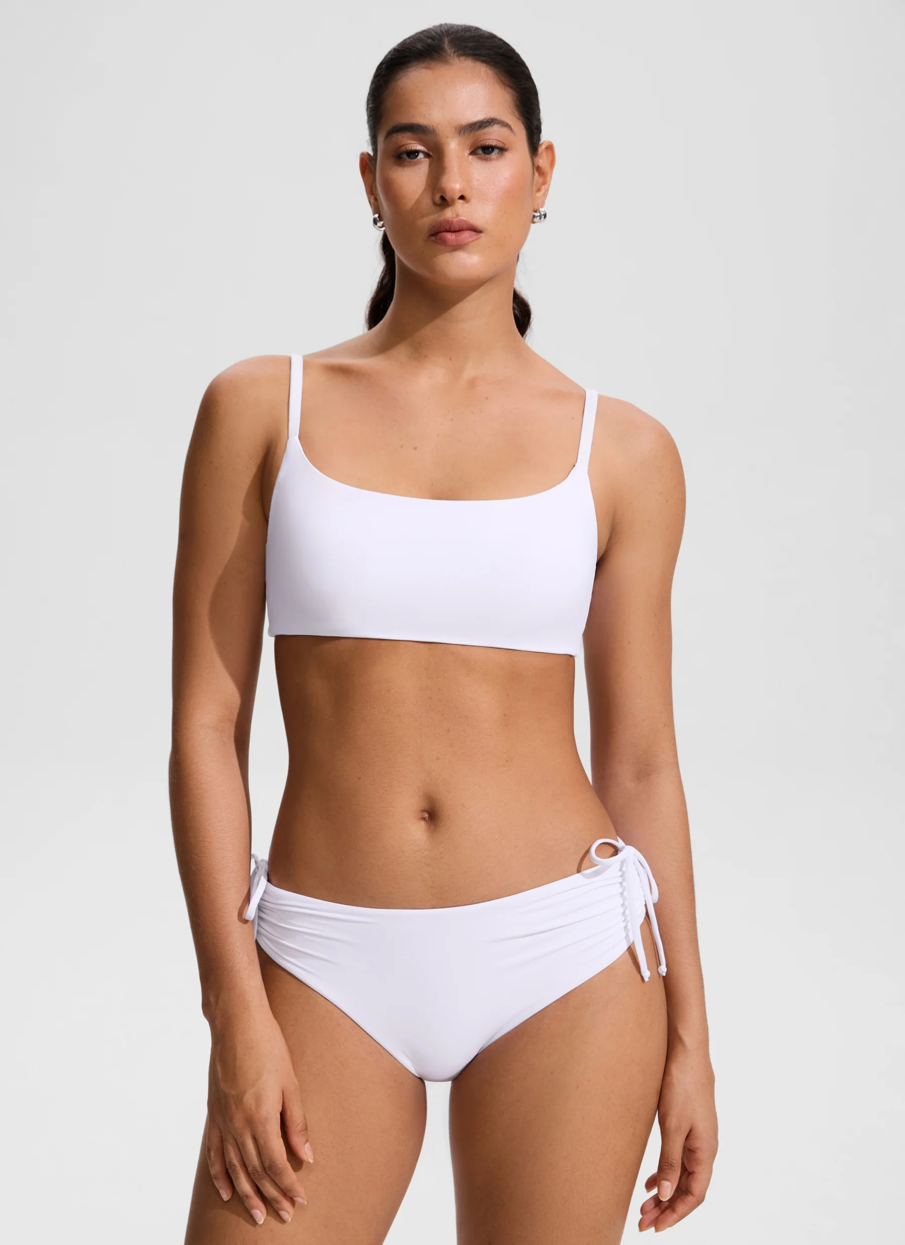 Scoop Neck Adjustable Strap Bikini Top - Image 20