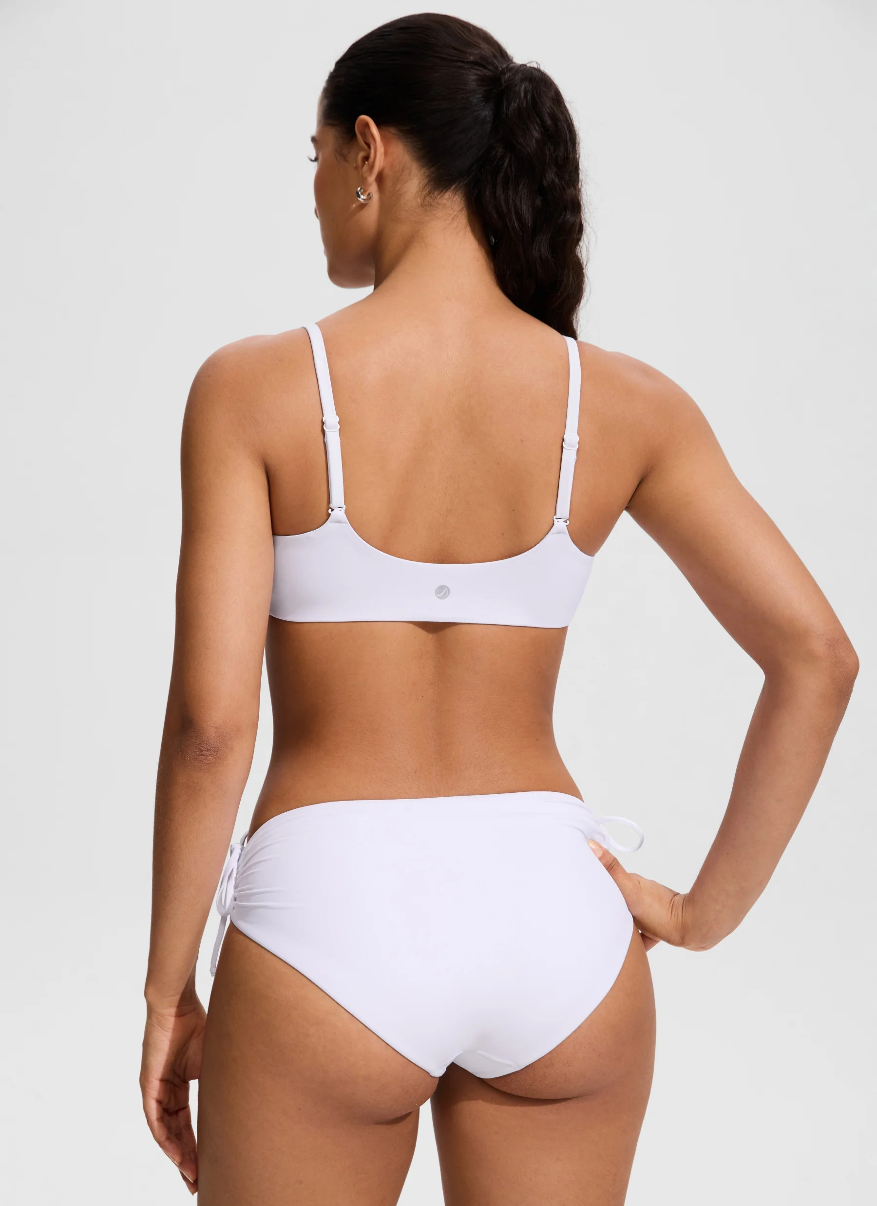 Scoop Neck Adjustable Strap Bikini Top - Image 21