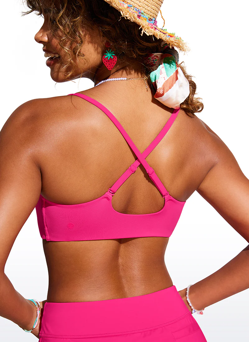 Scoop Neck Adjustable Strap D-DD Bikini Top - Image 31
