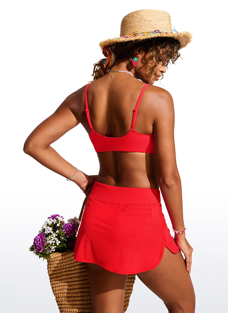 Scoop Neck Adjustable Strap D-DD Bikini Top - Image 33