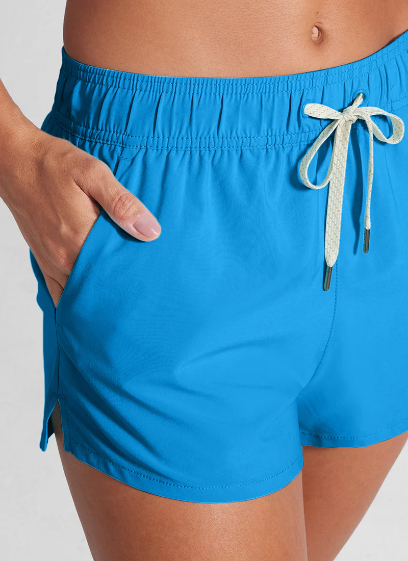 Mid Rise Side Splits Liner Pocket Shorts 3" - Image 20