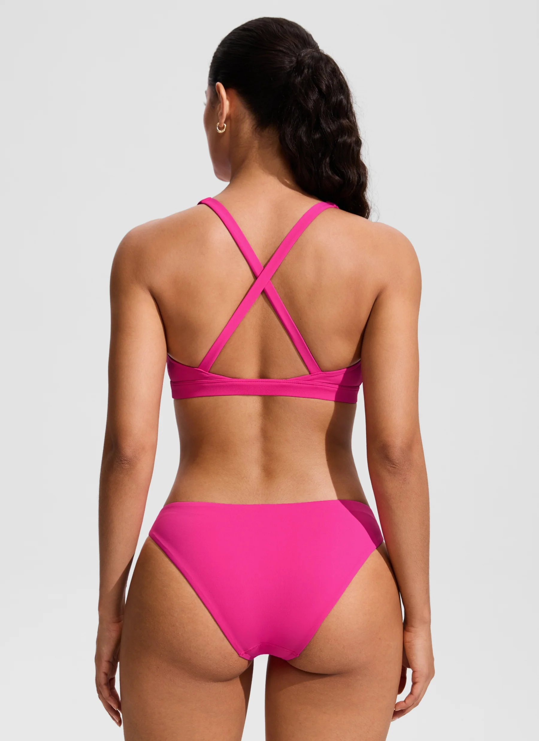 Twist Front Cut Out Cross Back Bikini Top - Image 24