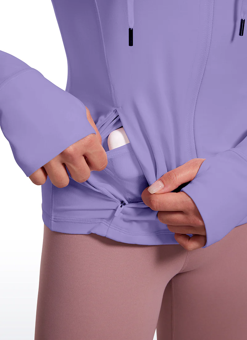 Butterluxe Zip Pocket ThumbHole Hoodie - Image 41
