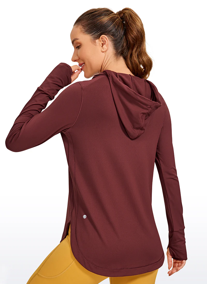 Brushed Feeling Thumbhole Hoodie - Image 2