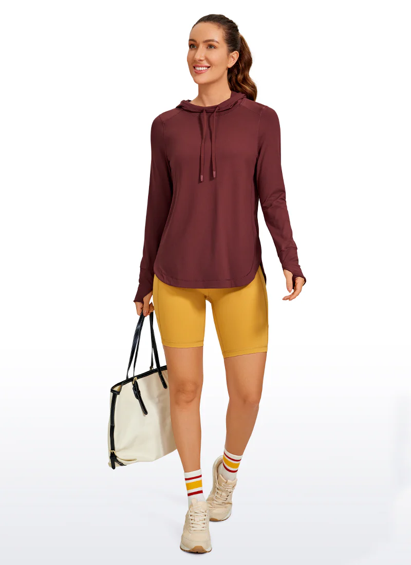 Brushed Feeling Thumbhole Hoodie - Image 3