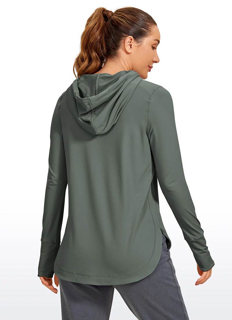 Brushed Feeling Thumbhole Hoodie - Image 6