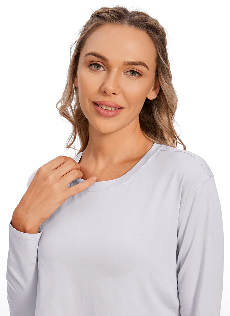 Pima Cotton Cropped Long Sleeve - Image 18