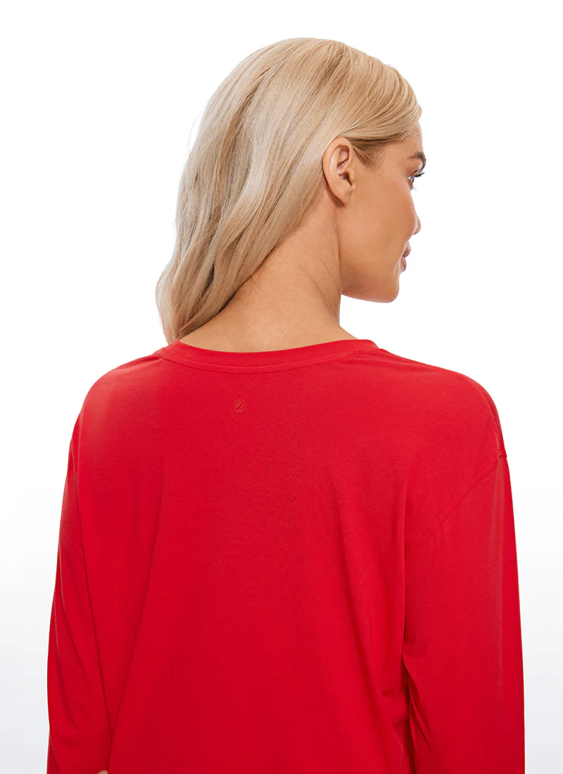 Pima Cotton Cropped Long Sleeve - Image 8