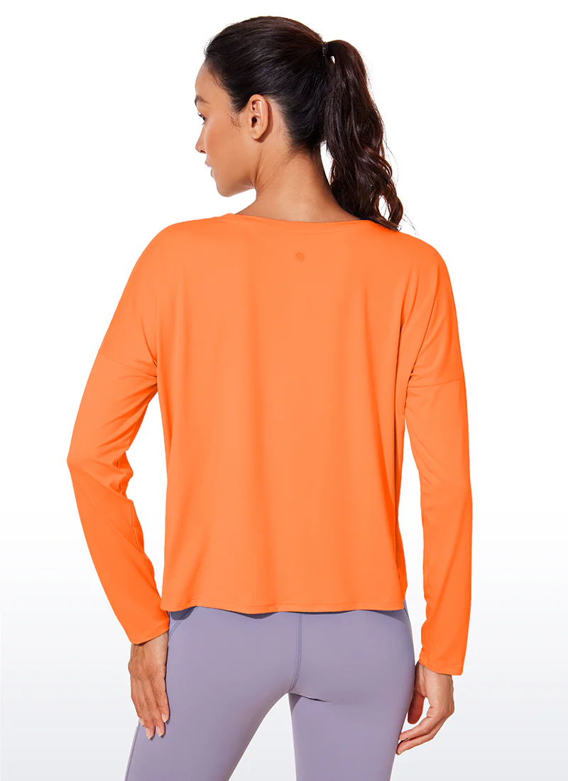 UPF 50+ Lightweight Heather Cropped Long Sleeves - Image 40