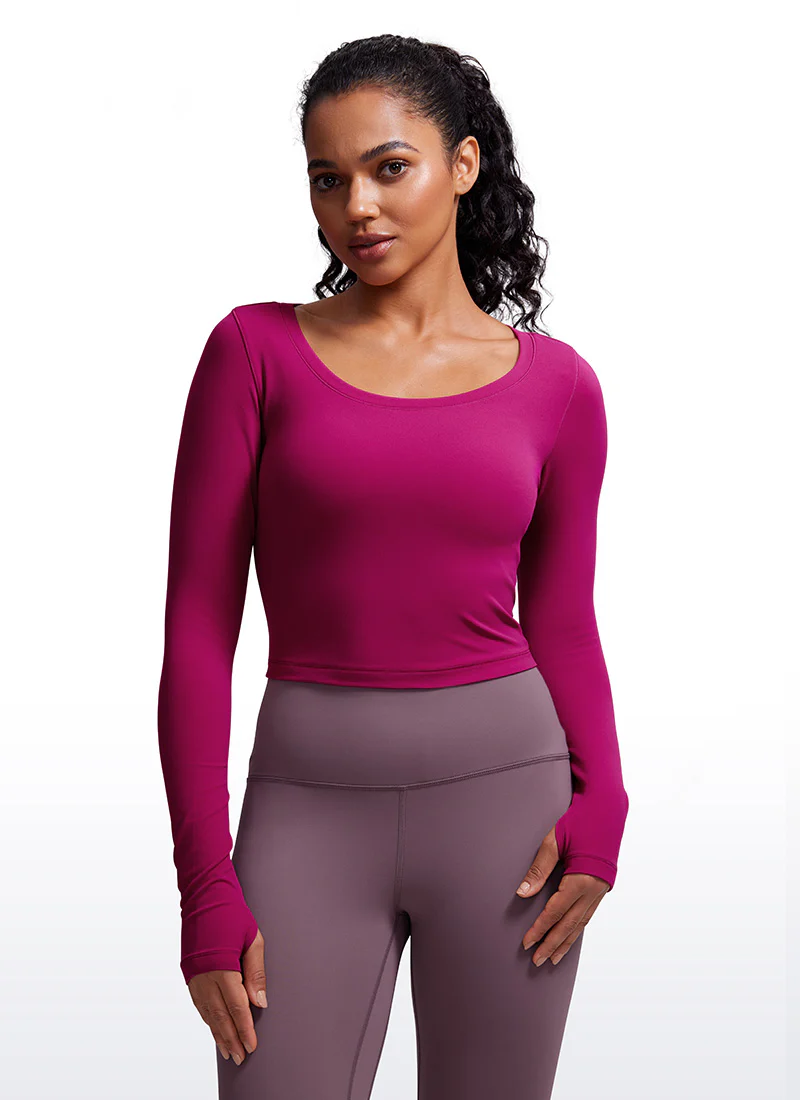 Butterluxe Scoop Neck Cropped Long Sleeve - Image 12