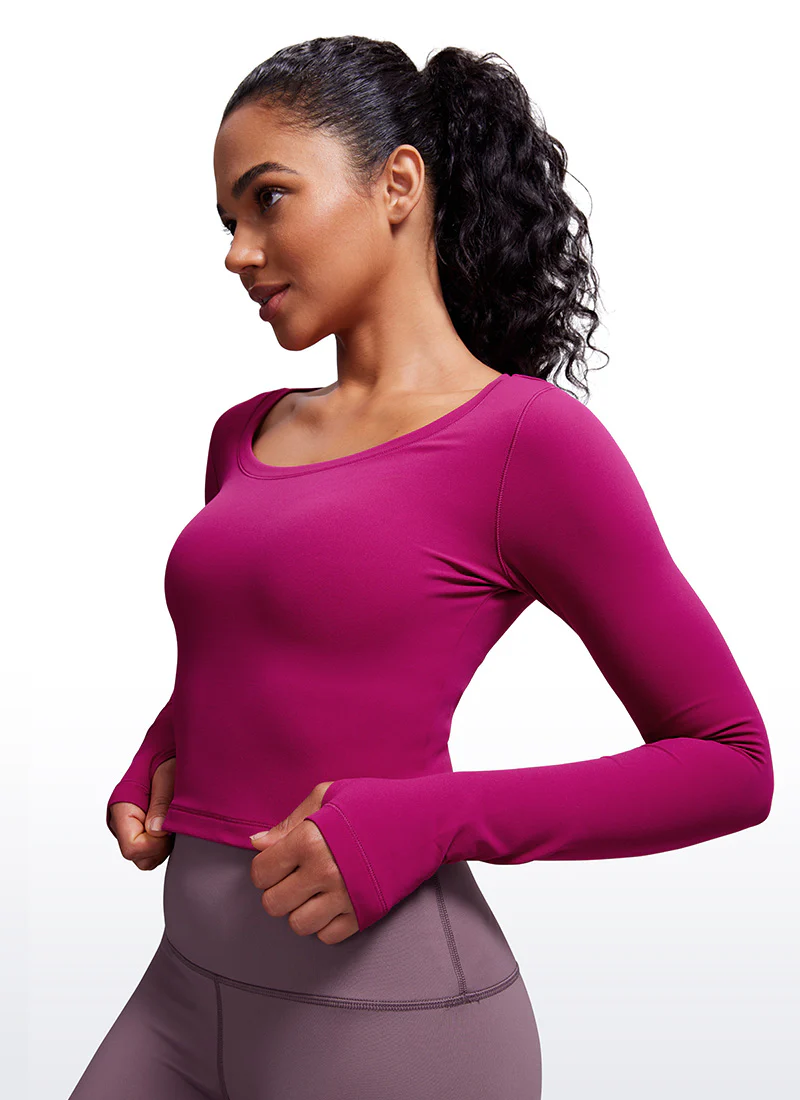Butterluxe Scoop Neck Cropped Long Sleeve - Image 13