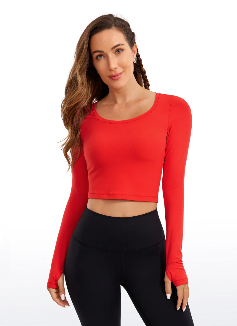 Butterluxe Scoop Neck Cropped Long Sleeve - Image 4