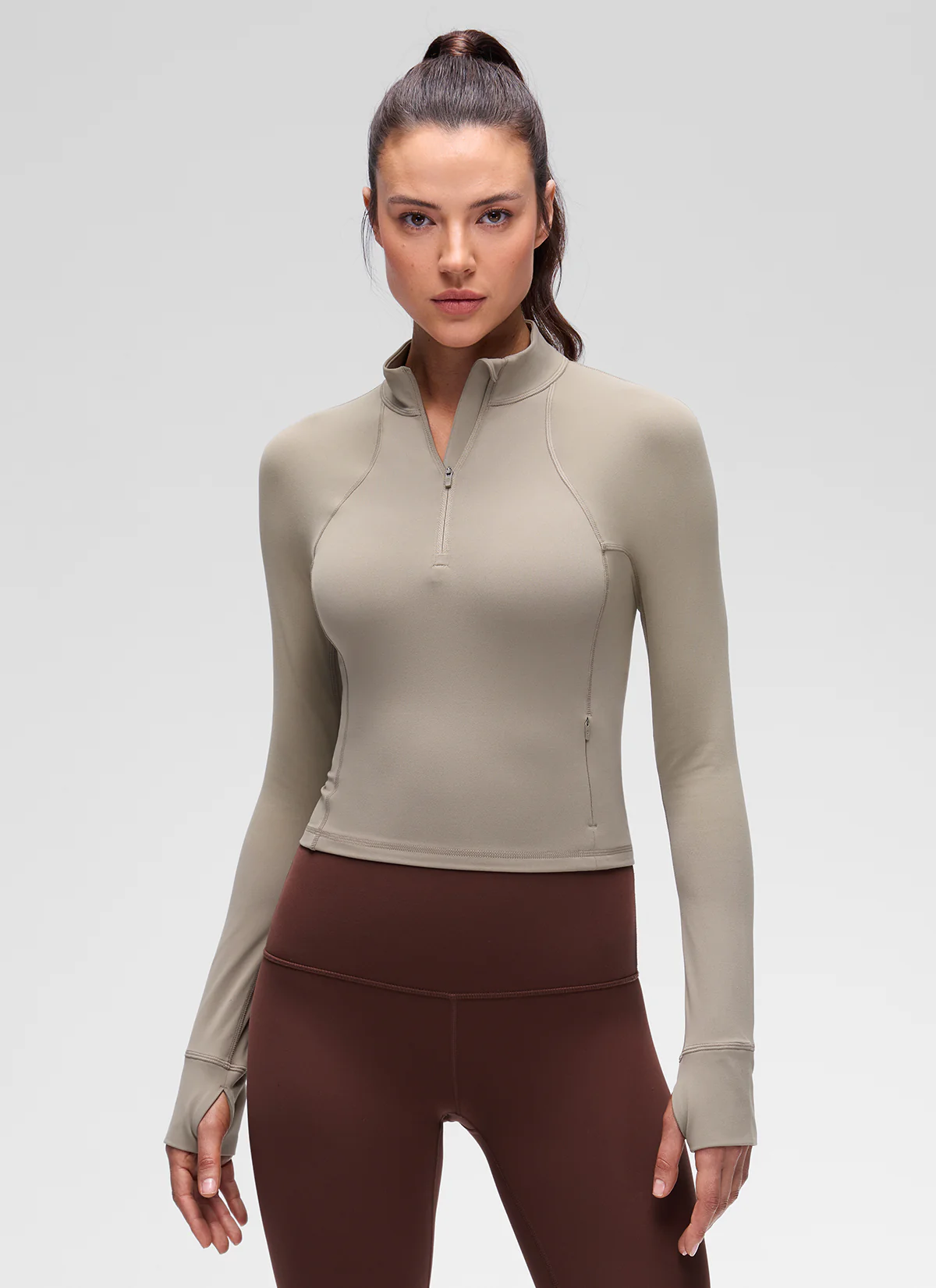 Butterluxe Half Zip Cropped Long Sleeve - Image 26