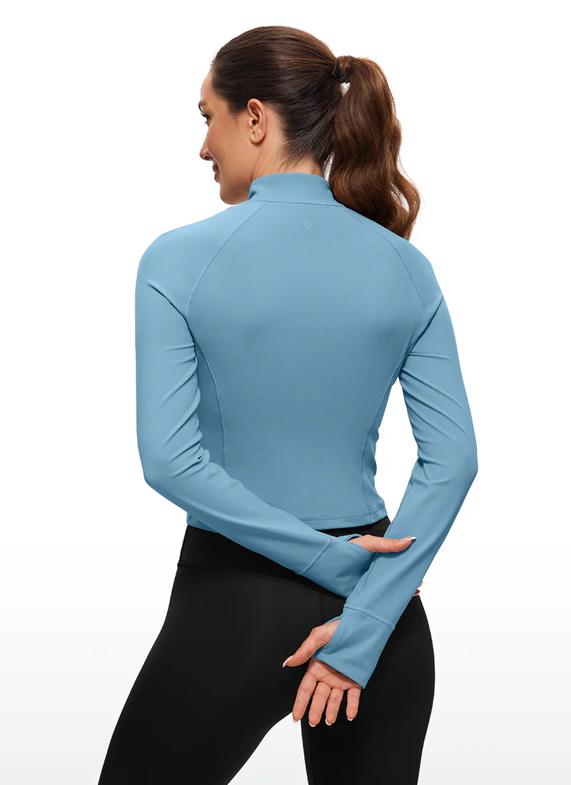 Butterluxe Half Zip Cropped Long Sleeve - Image 12