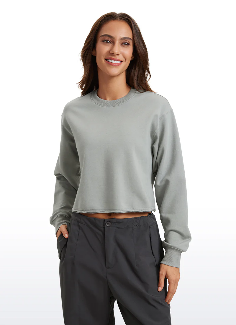 Amenity Double Raw Hem Sweatshirt - Image 32