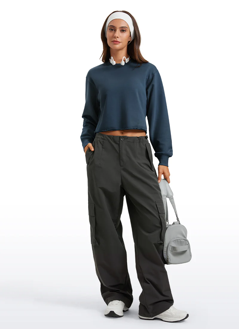Amenity Double Raw Hem Sweatshirt - Image 11