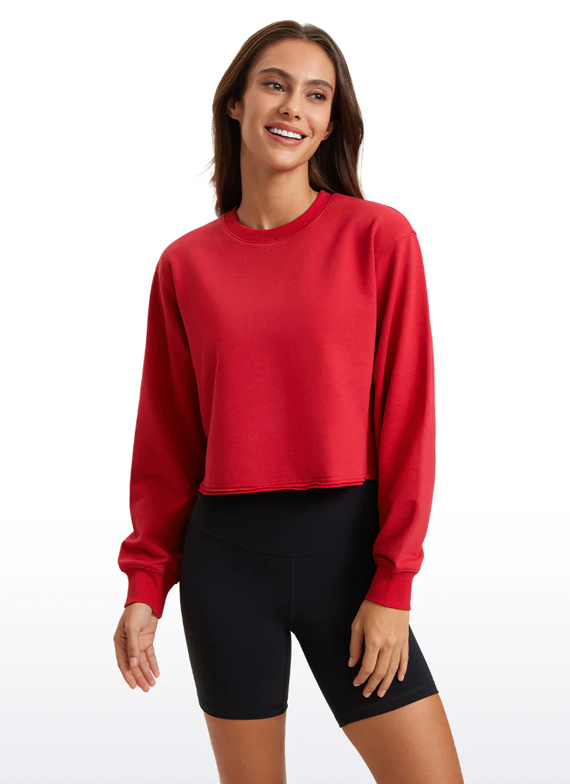 Amenity Double Raw Hem Sweatshirt - Image 5