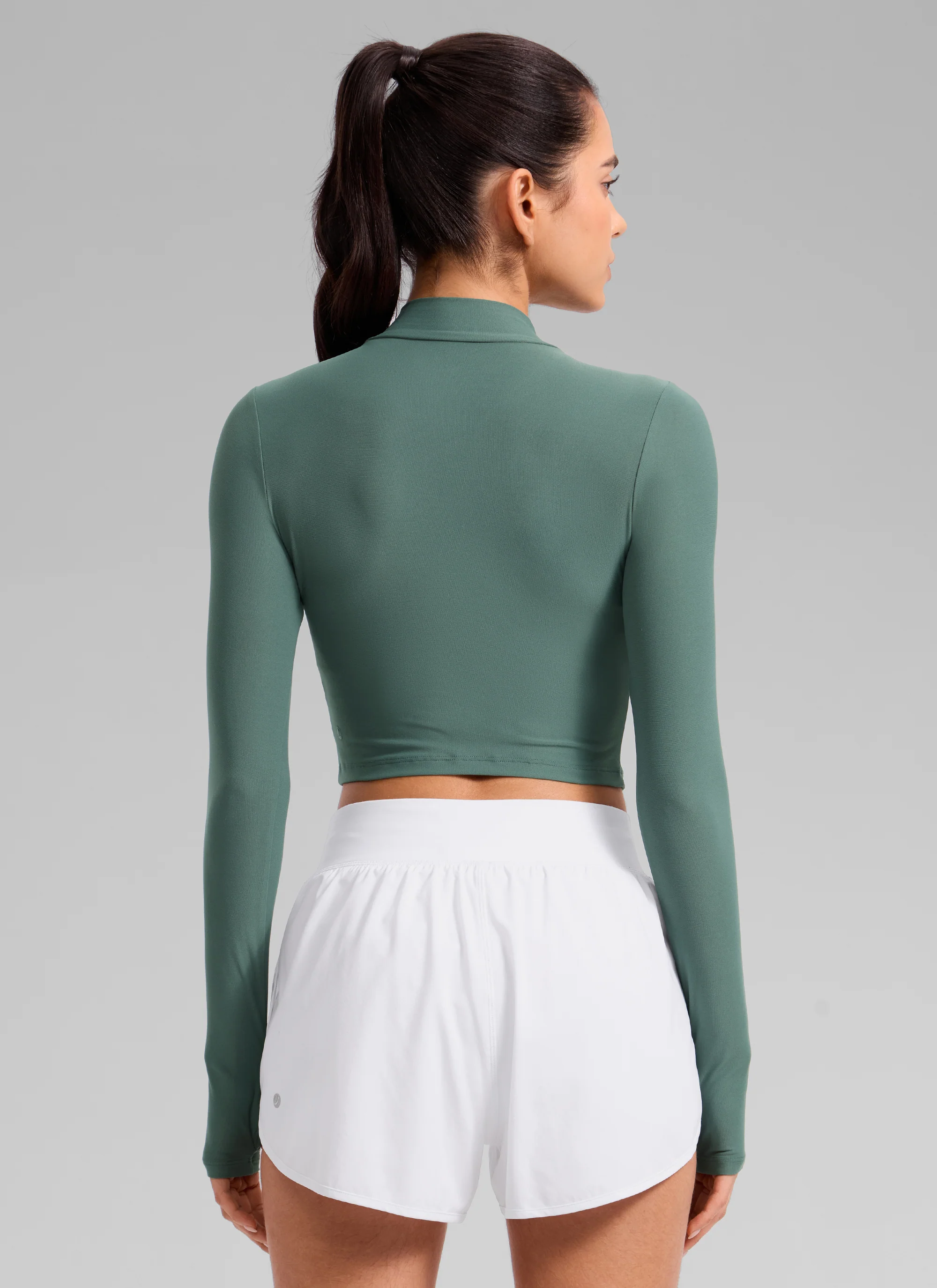 Cloudweight Mock Neck Crop Long Sleeve - Image 2