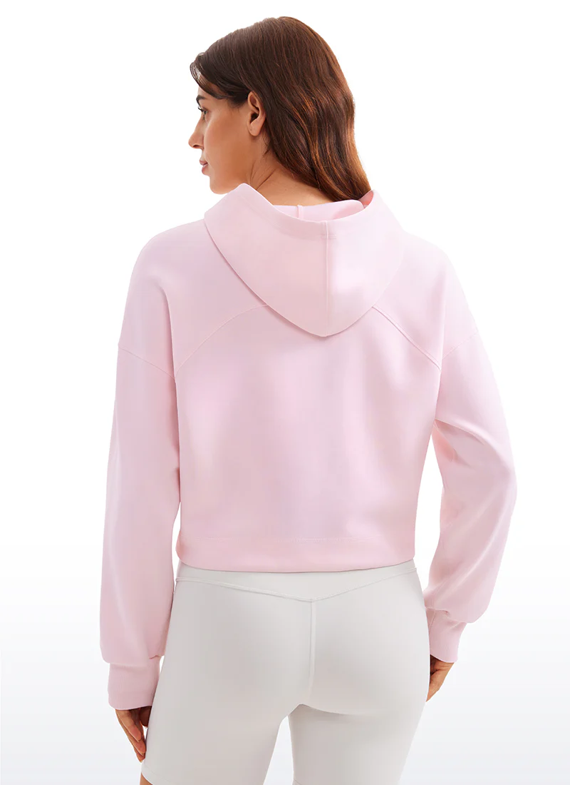 SoftAura Cropped Pullover Hoodie - Image 25