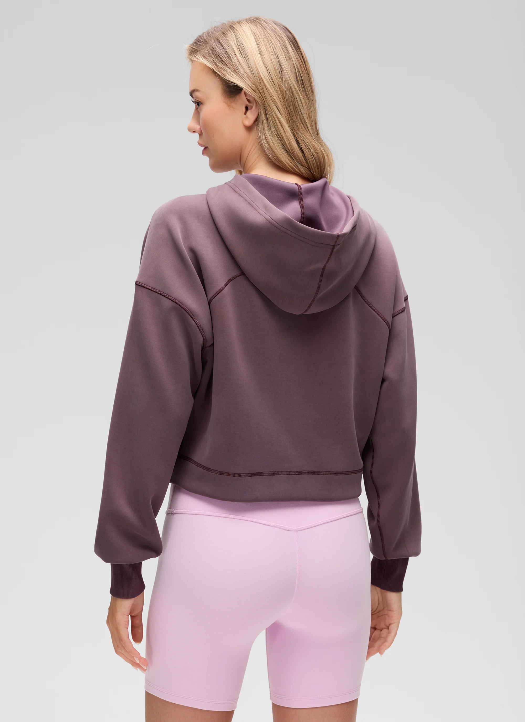 SoftAura Cropped Pullover Hoodie - Image 30