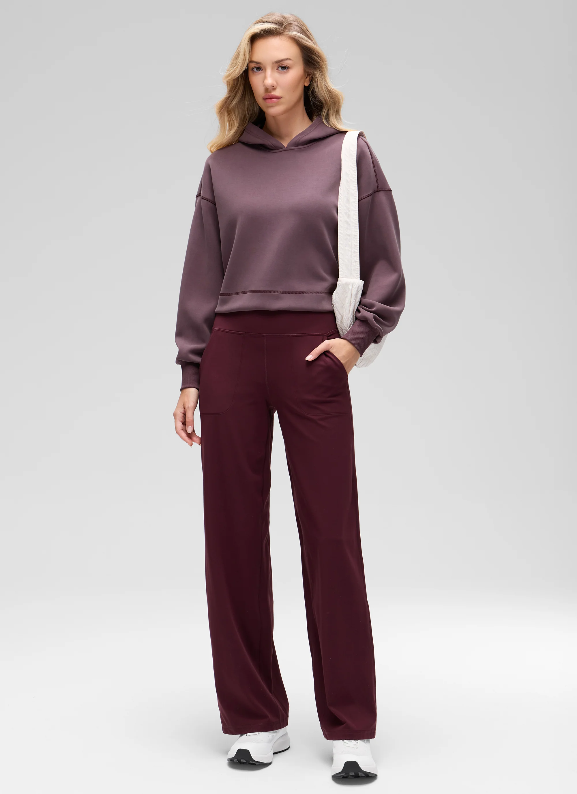 SoftAura Cropped Pullover Hoodie - Image 31